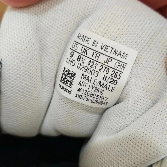 Adidas Hoops 2.0 Mid 'White Legend Ink' FY8616 Basketball Shoes/Sneakers Men's 9 - Picture 7 of 8